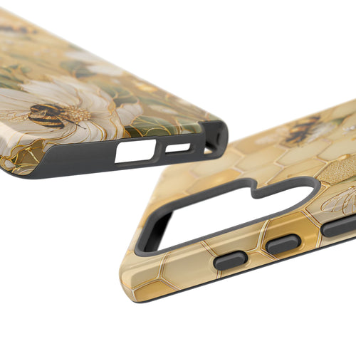 Bee Floral Samsung Galaxy Phone Case | Honeycomb Wildflower Cover