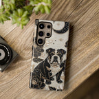 Bulldog Floral Samsung Galaxy Phone Case — Moon & Peony Protective Case