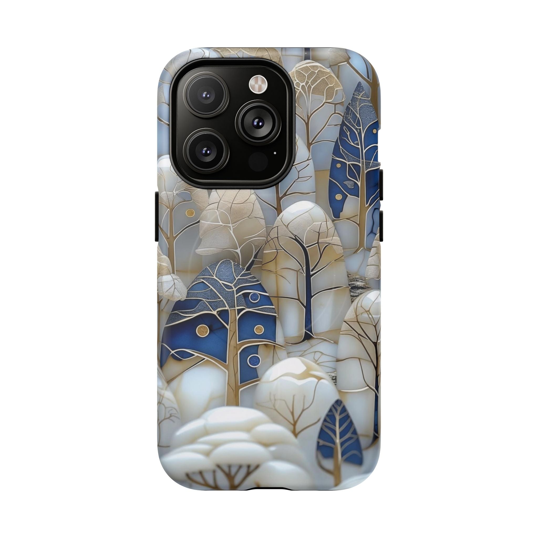 Blue Gold Forest Art MagSafe Case