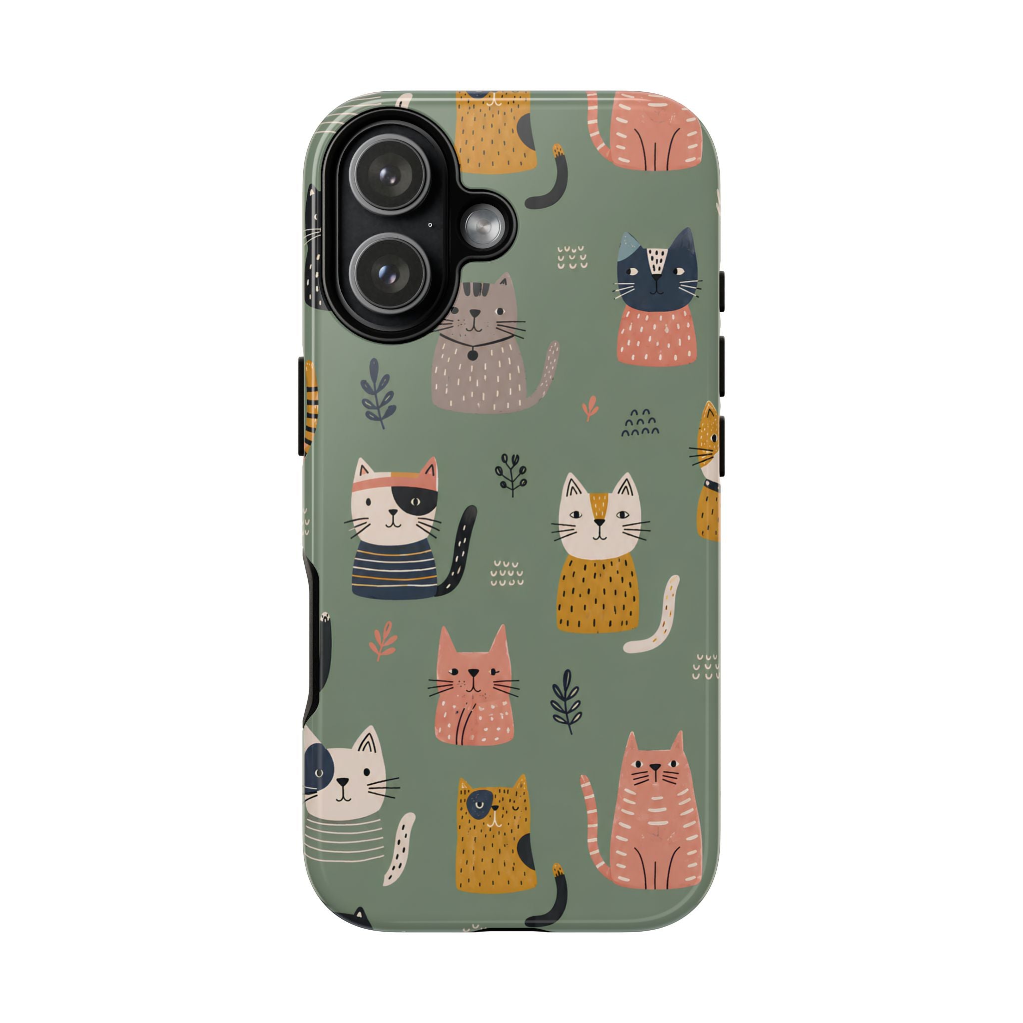 Cute Cat iPhone Case | Whimsical Cat Pattern Cover