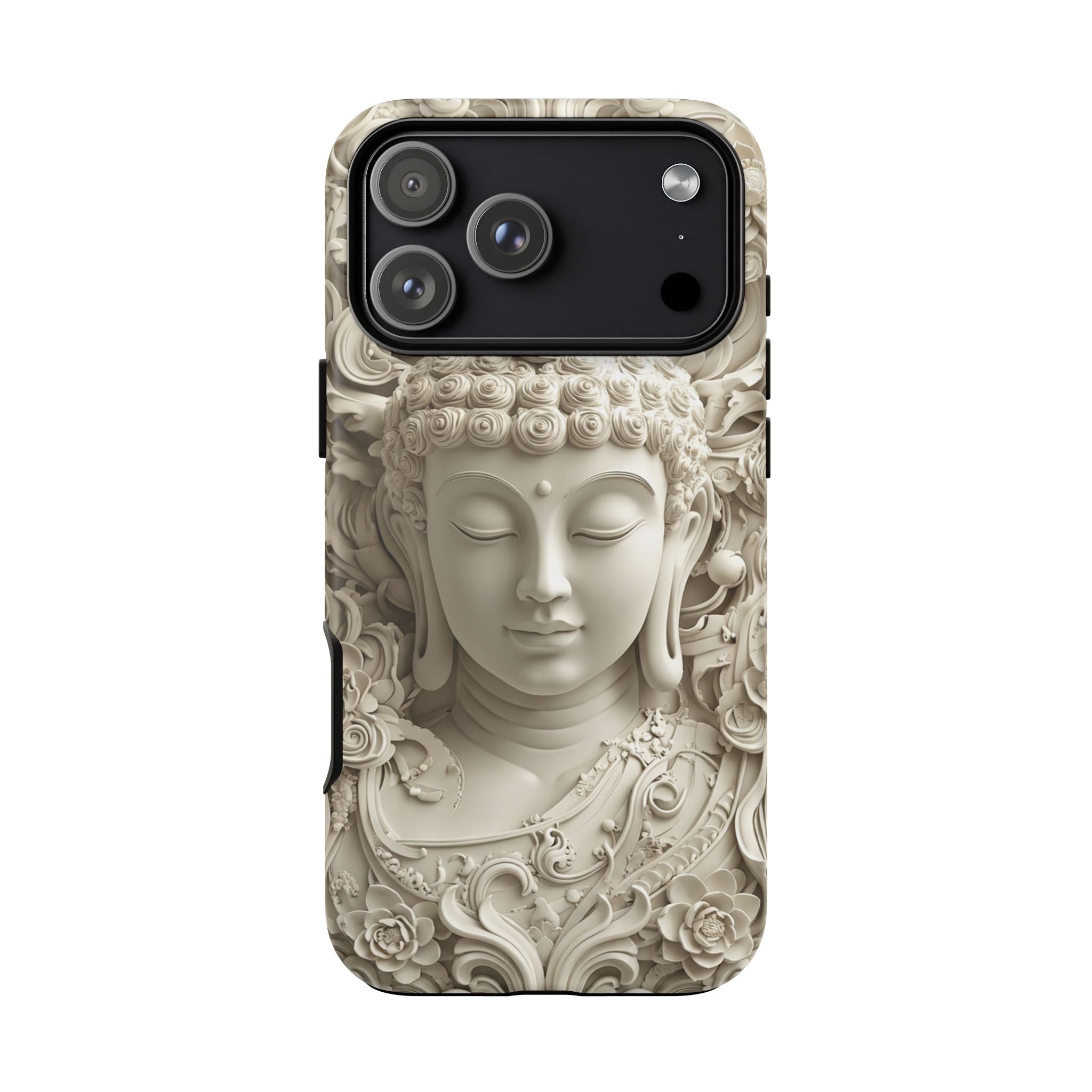 Buddha Relief iPhone Case — Serene Zen Protective Phone Cover
