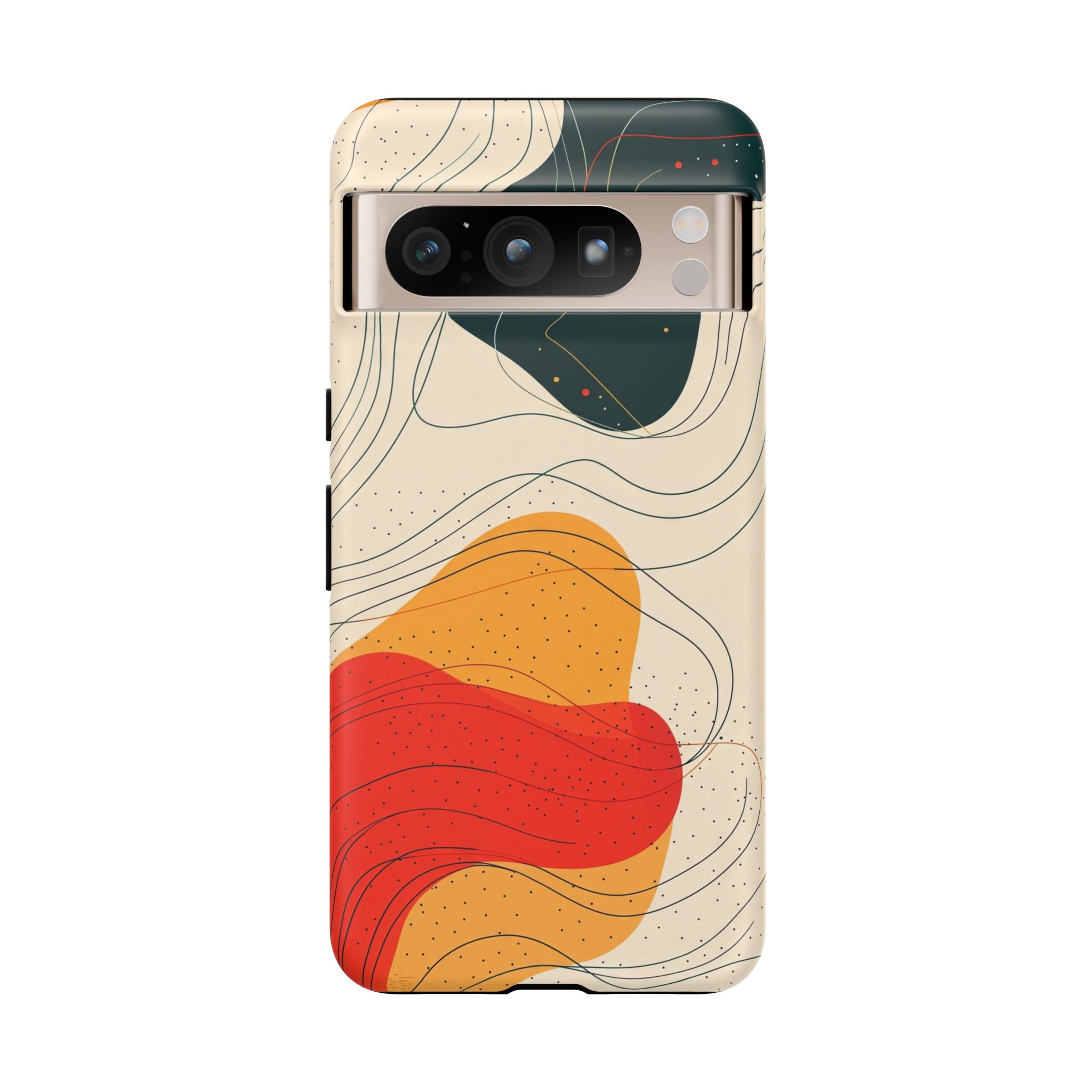 Abstract Retro Waves Google Pixel Case | Colourful Modern Art