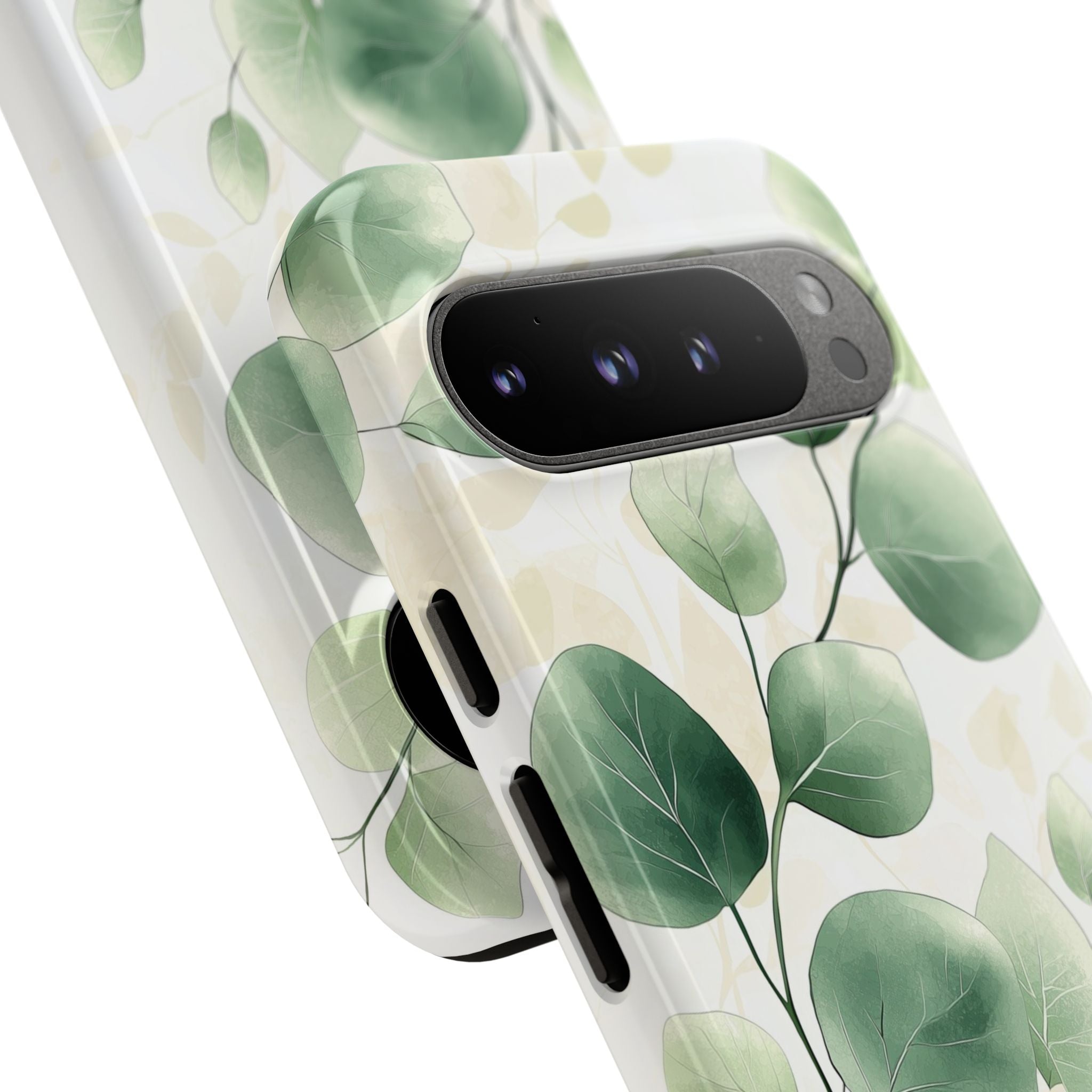 Botanical Eucalyptus Tough Google Pixel Phone Case | Green Watercolour Leaf