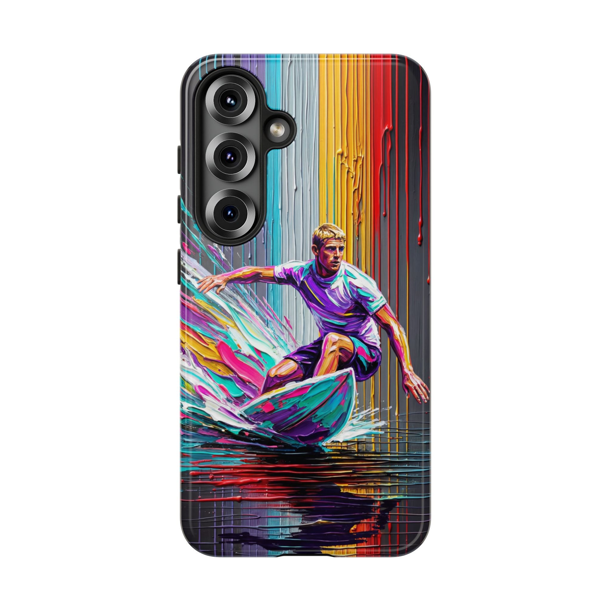 Surfing Rainbow Tough Samsung Galaxy Phone Case