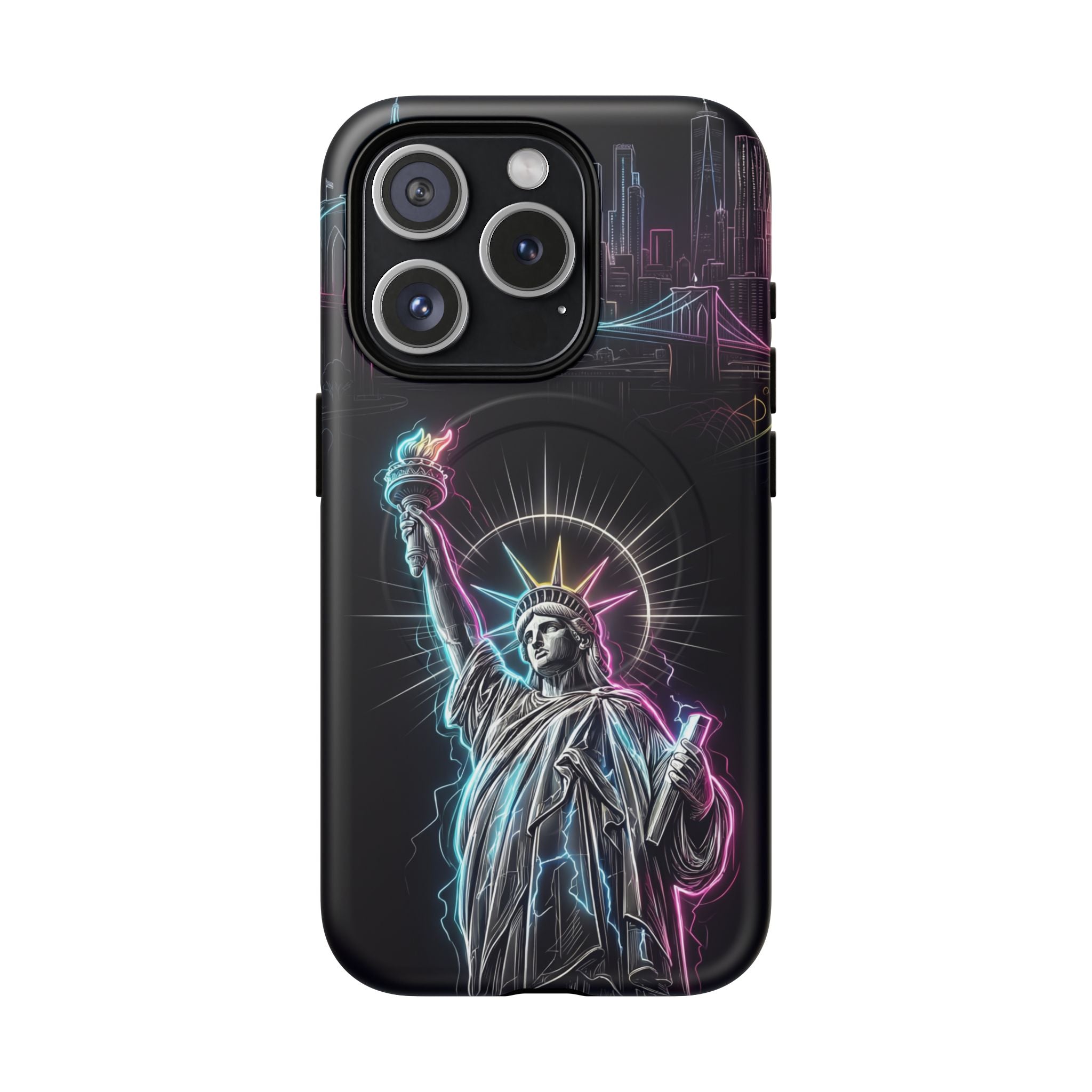 Neon Statue of Liberty Tough MagSafe iPhone Case