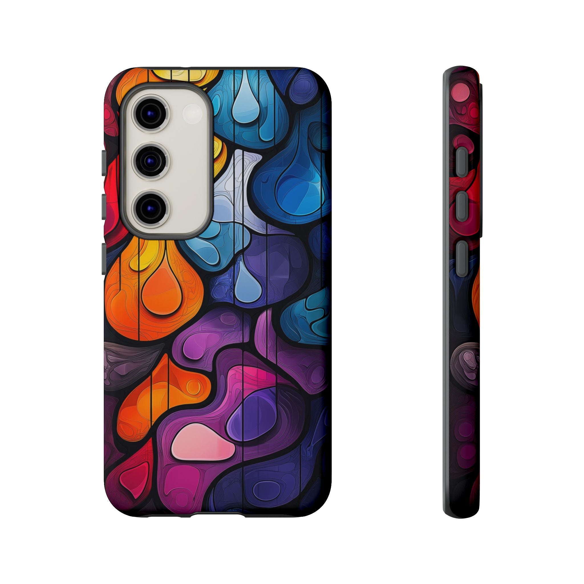 Abstract Colourful Drop Samsung Galaxy Case — Vibrant Stained-Glass