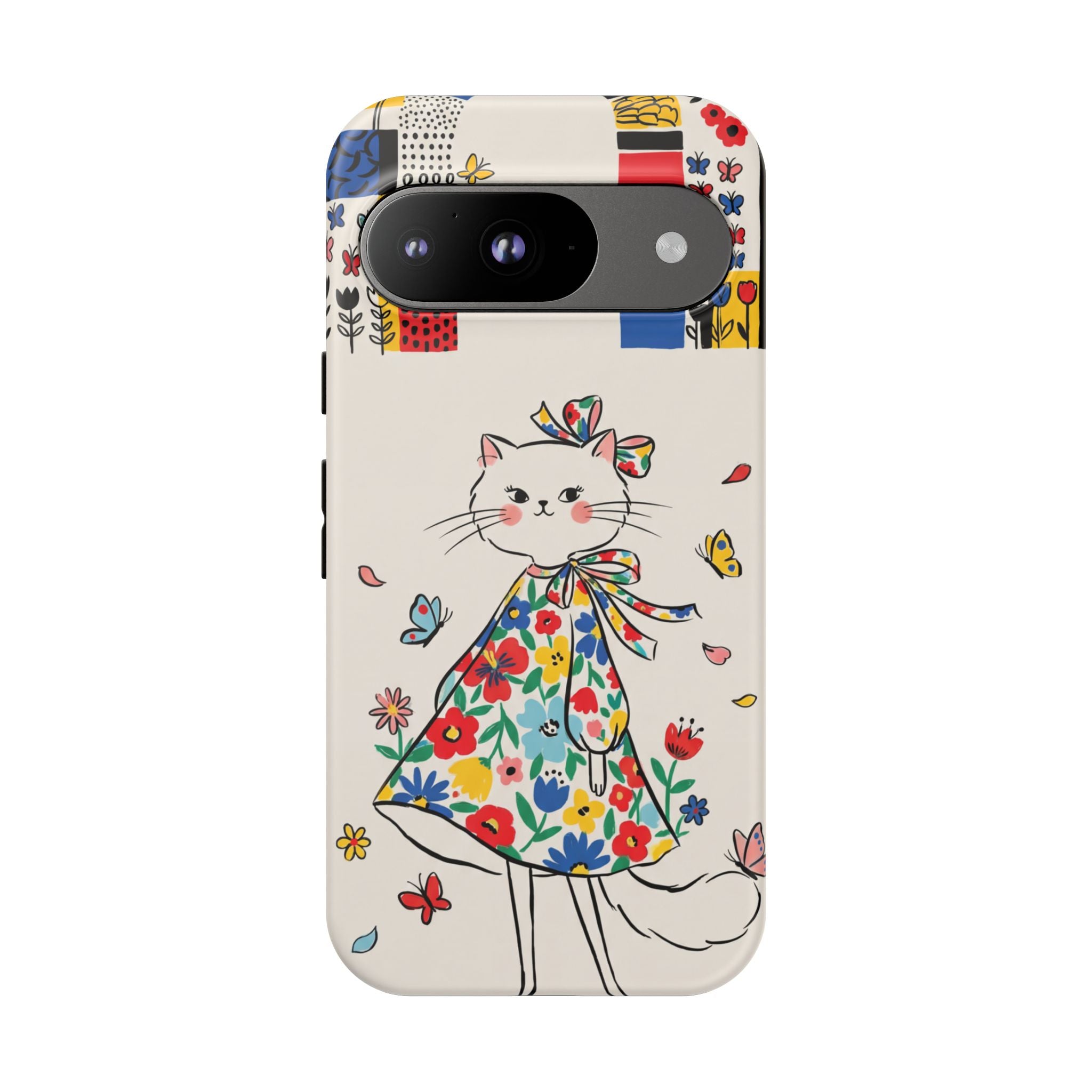 Floral Kitty Google Pixel Phone Case | Cute Cat