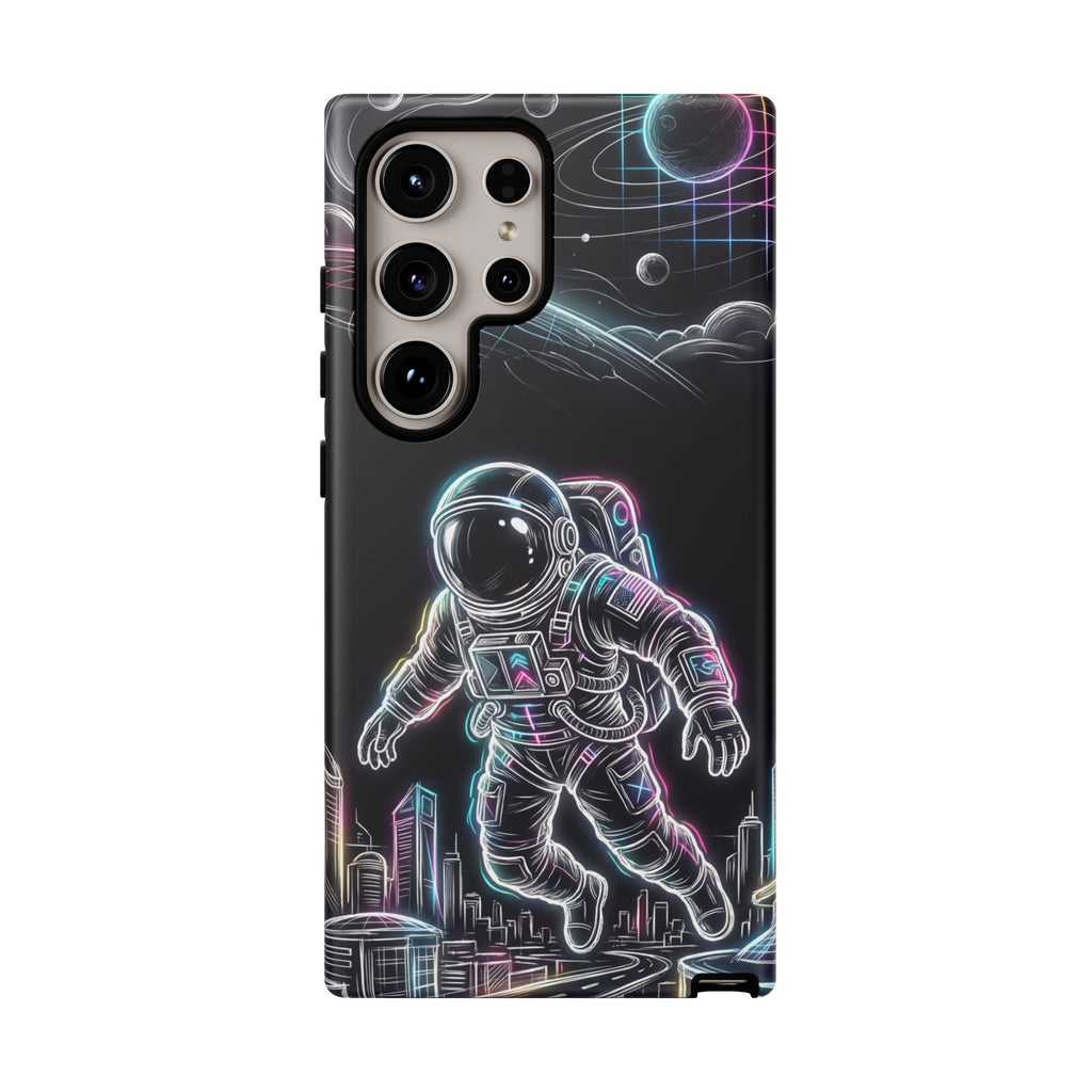 Space Explorer Astronaut Neon Samsung Galaxy Phone Case