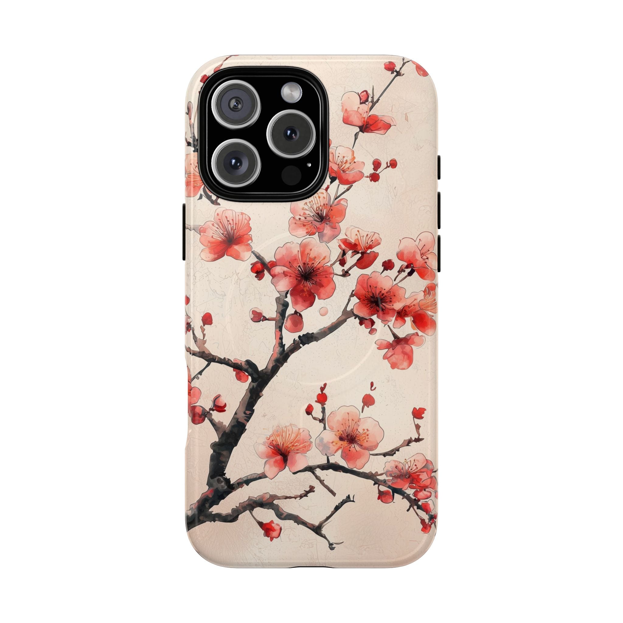 Cherry Blossom MagSafe iPhone Case | Floral Pink Blossom Branch Design