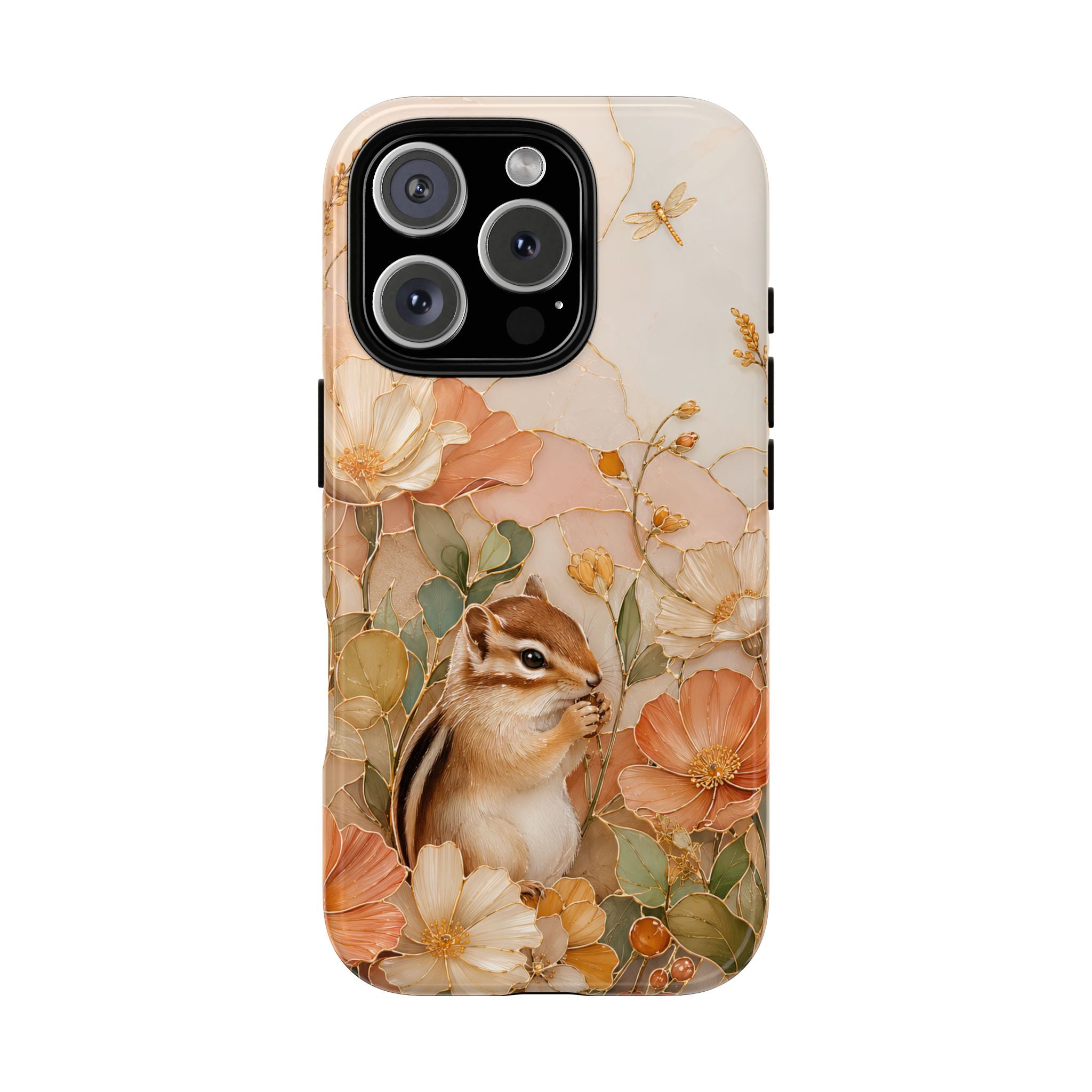 Chipmunk iPhone Case | Stained Glass Woodland Animal Case