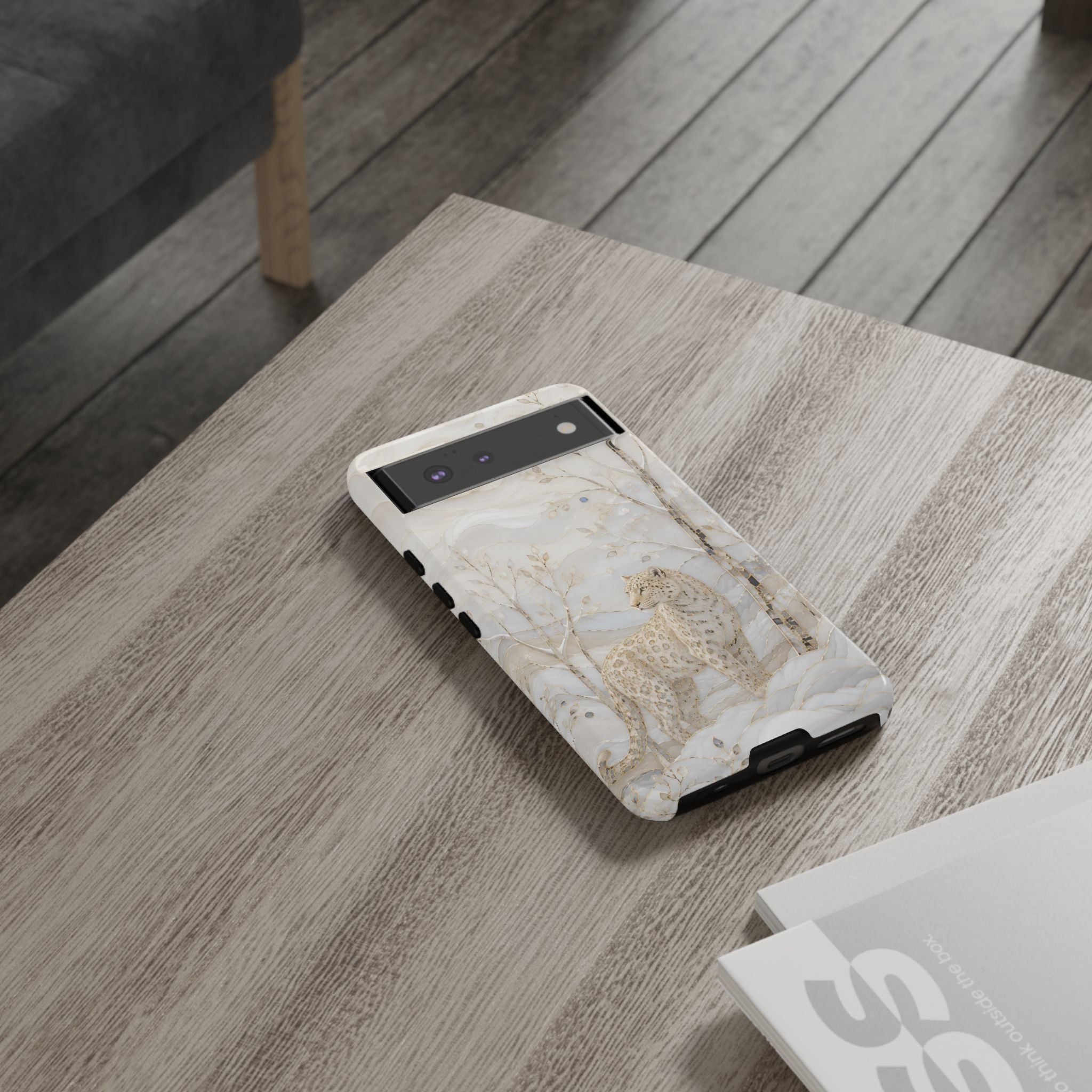 Snow Leopard Google Pixel Phone Case | Winter Forest Phone Case
