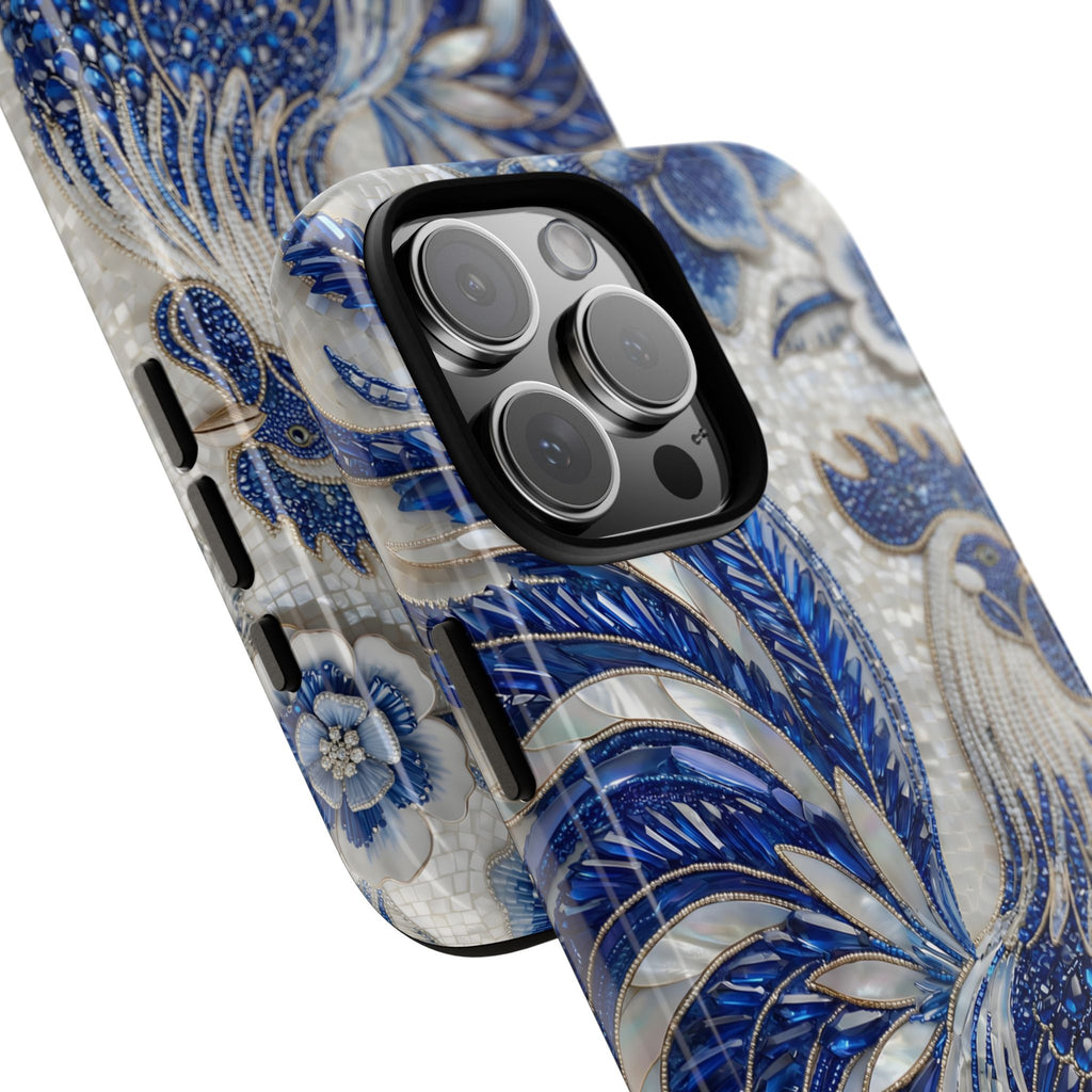 Asian Zodiac Rooster iPhone Case | Blue & White Porcelain Slim Shockproof Case | Year of the Rooster Gift
