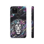 Galaxy Lion Google Pixel Phone Case | Neon Crowned Lion Protective Case