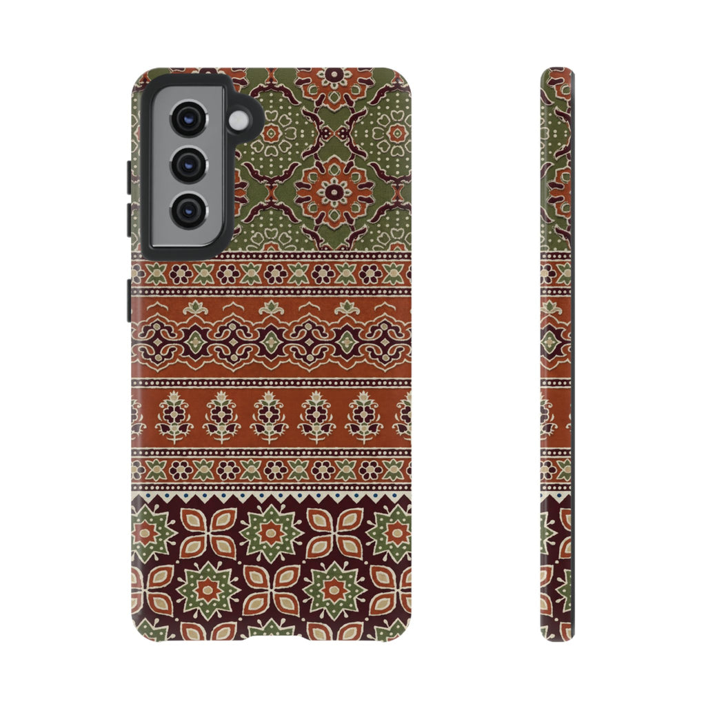 Batik Floral Protective Samsung Galaxy Case