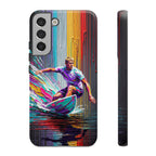 Surfing Rainbow Tough Samsung Galaxy Phone Case