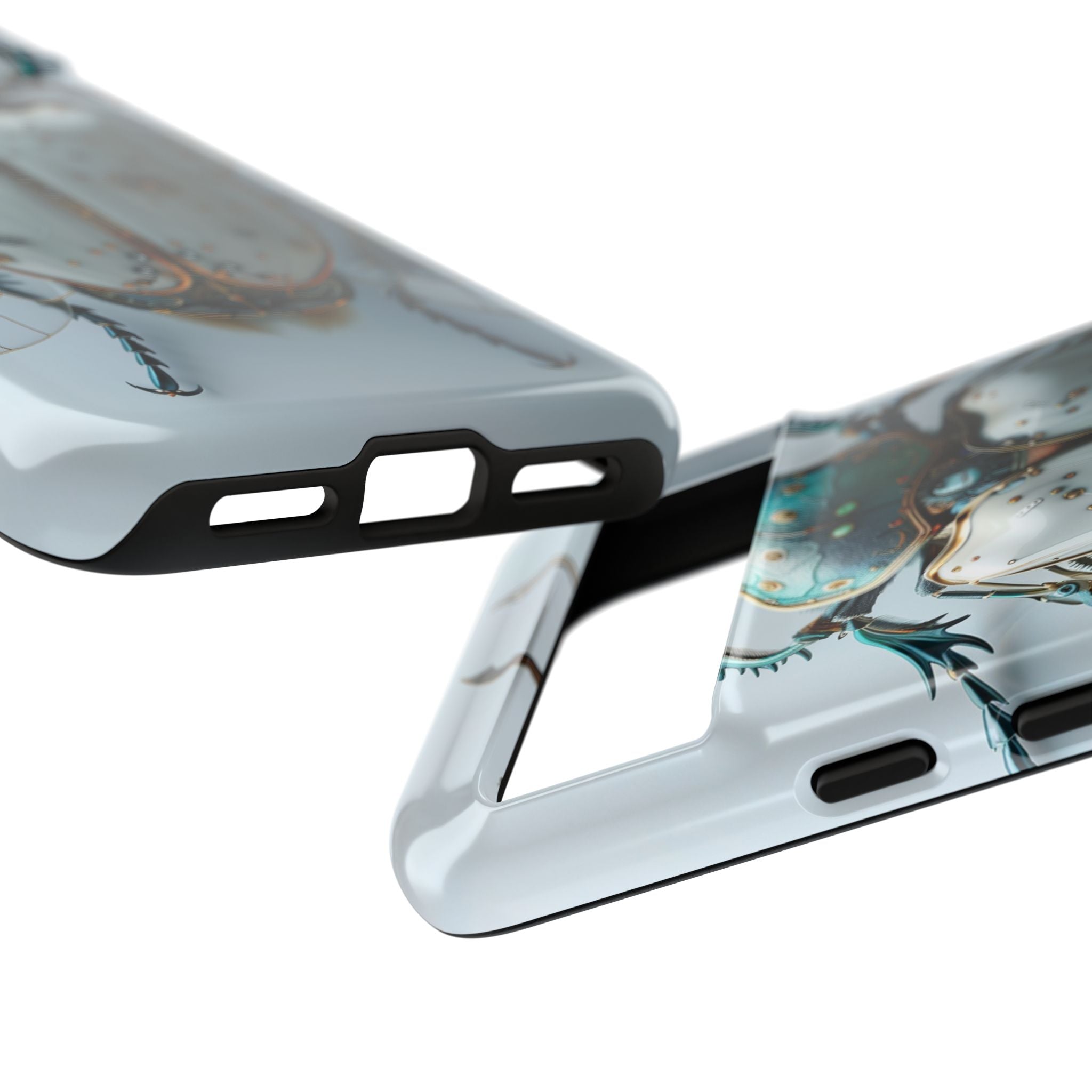 Steampunk White Beetle Protective Tough Google Pixel Case