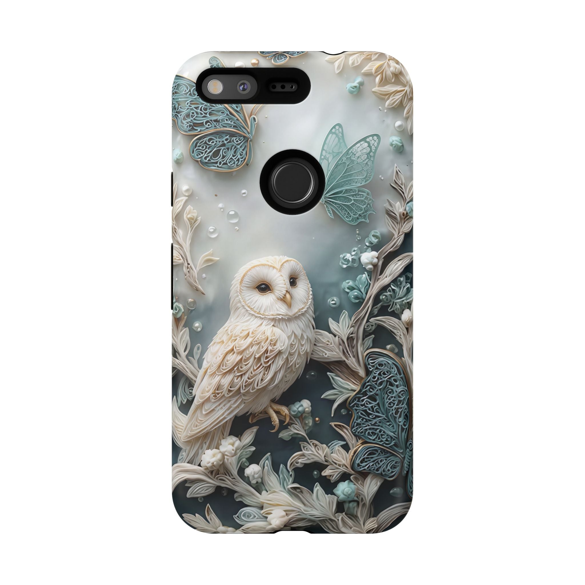 Barn Owl & Butterflies Tough Google Pixel Case