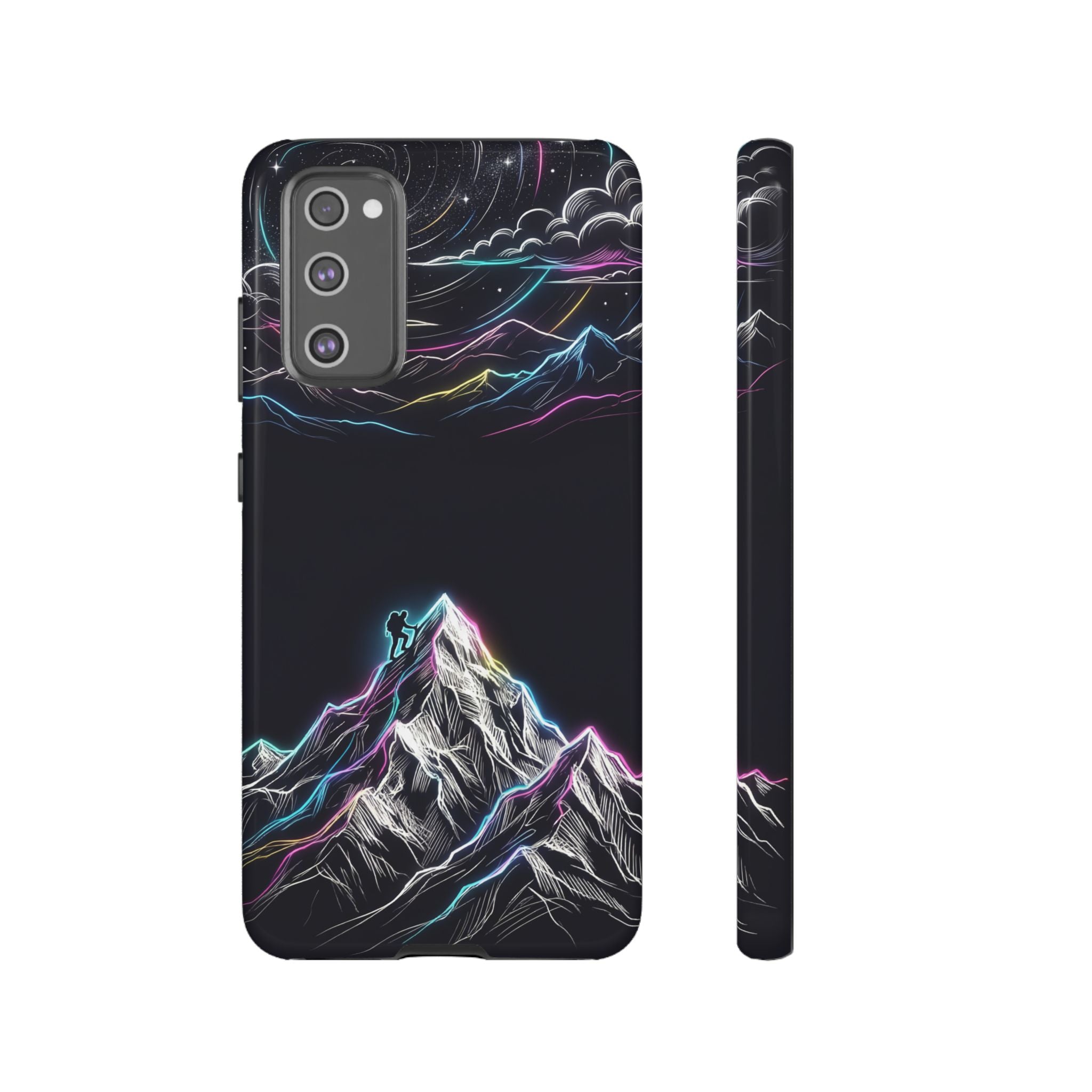 Mount Everest Neon Samsung Galaxy Phone Case | Dark Cosmic Climber Protective Cover