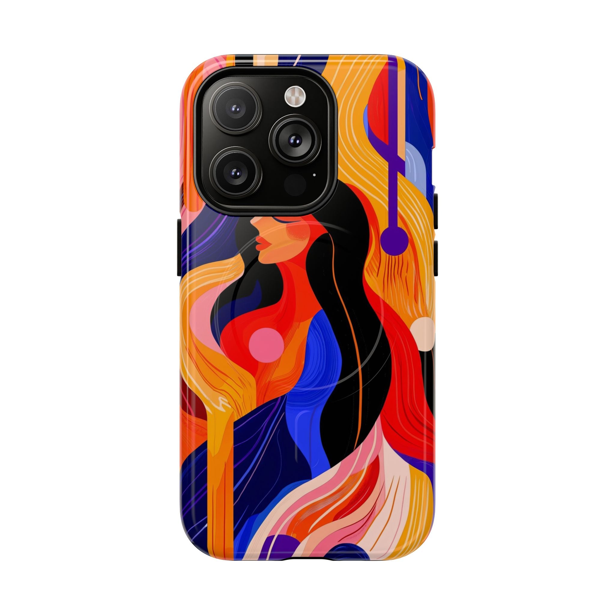 Abstract Colourful Woman MagSafe iPhone Tough Case | Vibrant Artistic