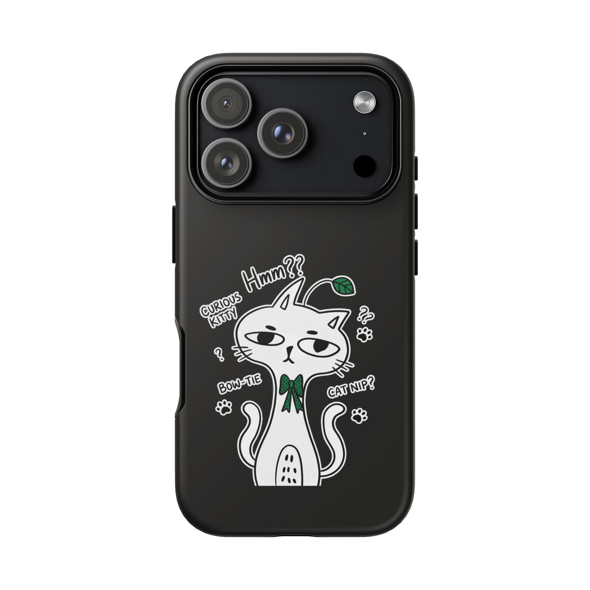 Cover per telefono Gatto Carino Confuso — Custodia protettiva con grafica "Hmm??"