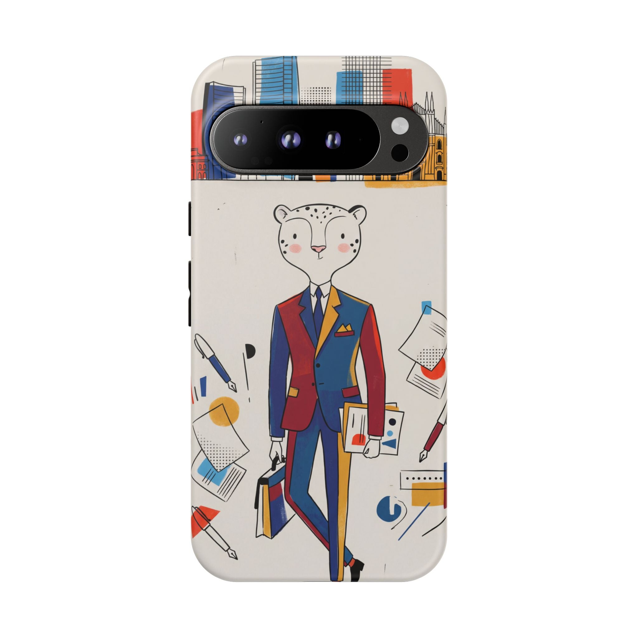 Leopard Executive Google Pixel Phone Case | Business Chic Illustrated