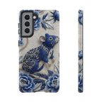 Asian Zodiac Rat Samsung Galaxy Phone Case | Blue & White Porcelain Art Slim Protective iPhone Case | Year of the Rat Gift