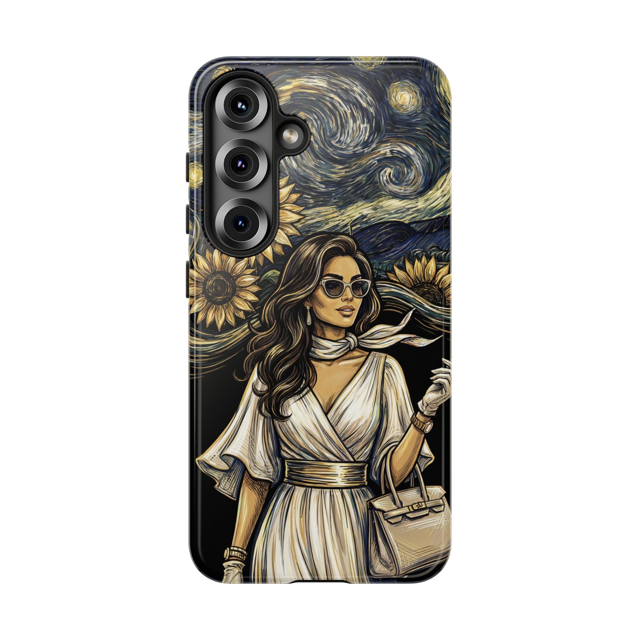 Van Gogh Night Sunflowers Samsung Galaxy Phone Case | Chic Woman Art