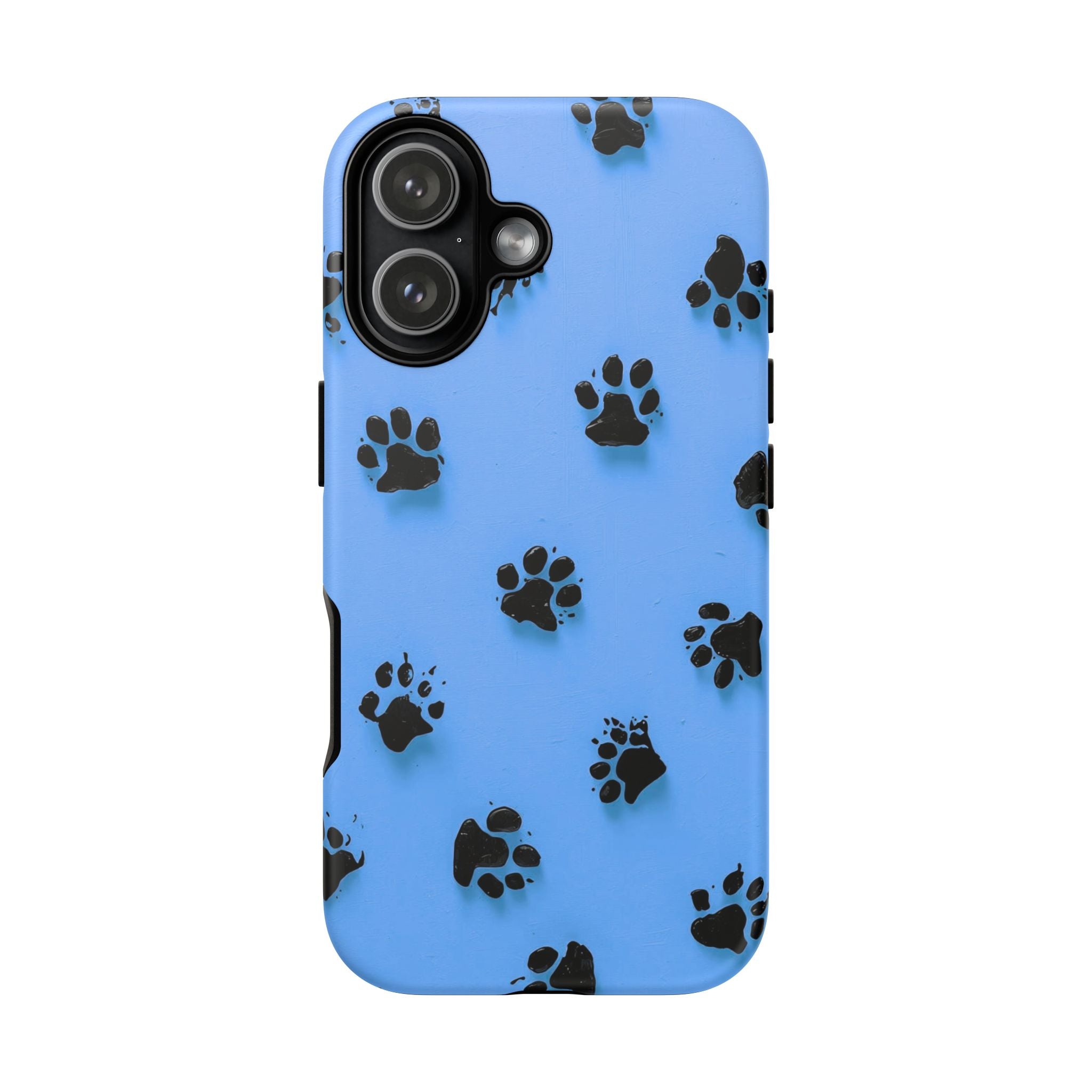 Blue Paw Print Tough iPhone Case — Protective Dog & Cat Lover Cover