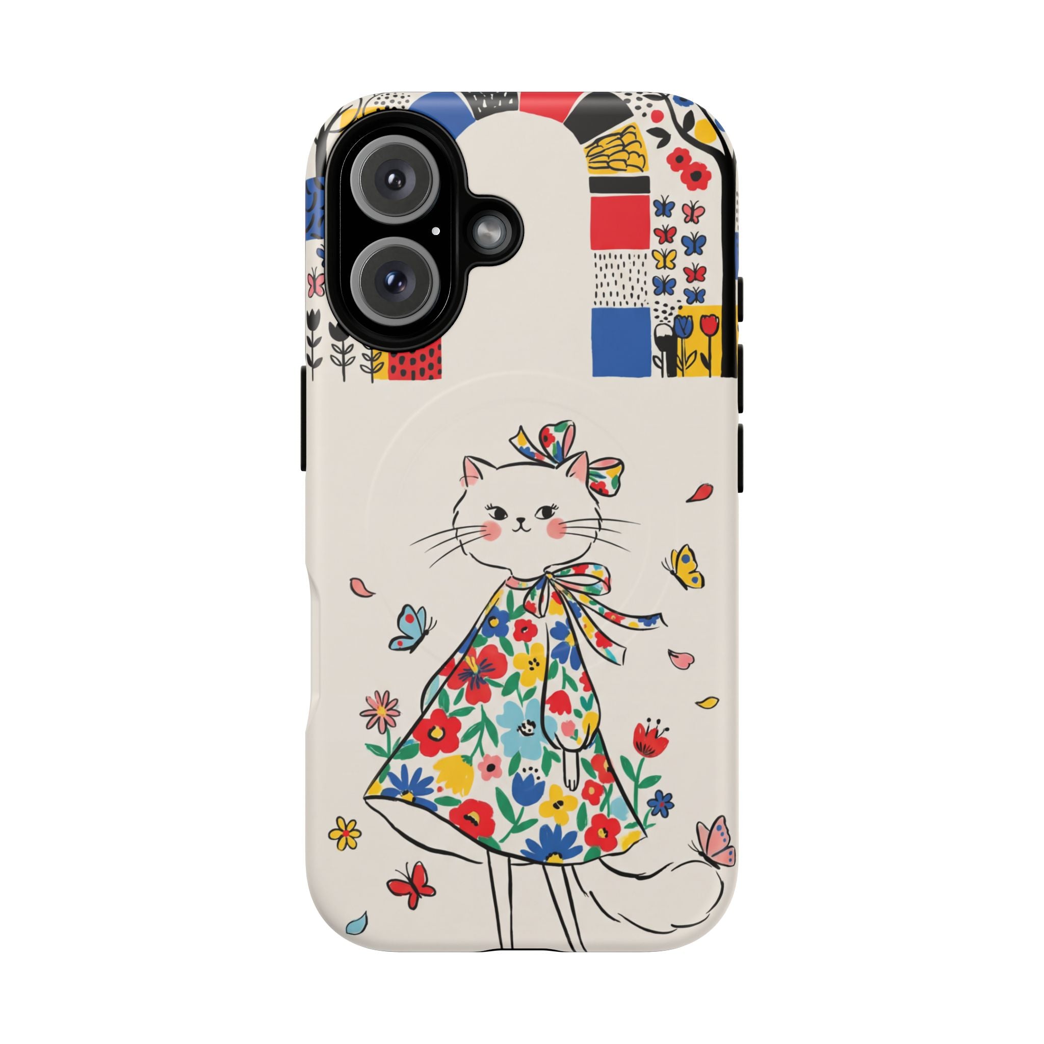 Floral Kitty MagSafe iPhone Case | Cute Cat