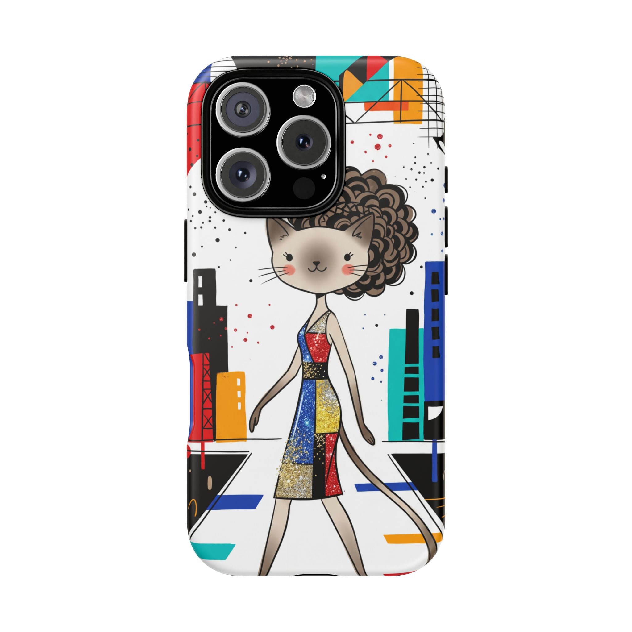 Catwalk City iPhone Case | Cute Fashion Cat