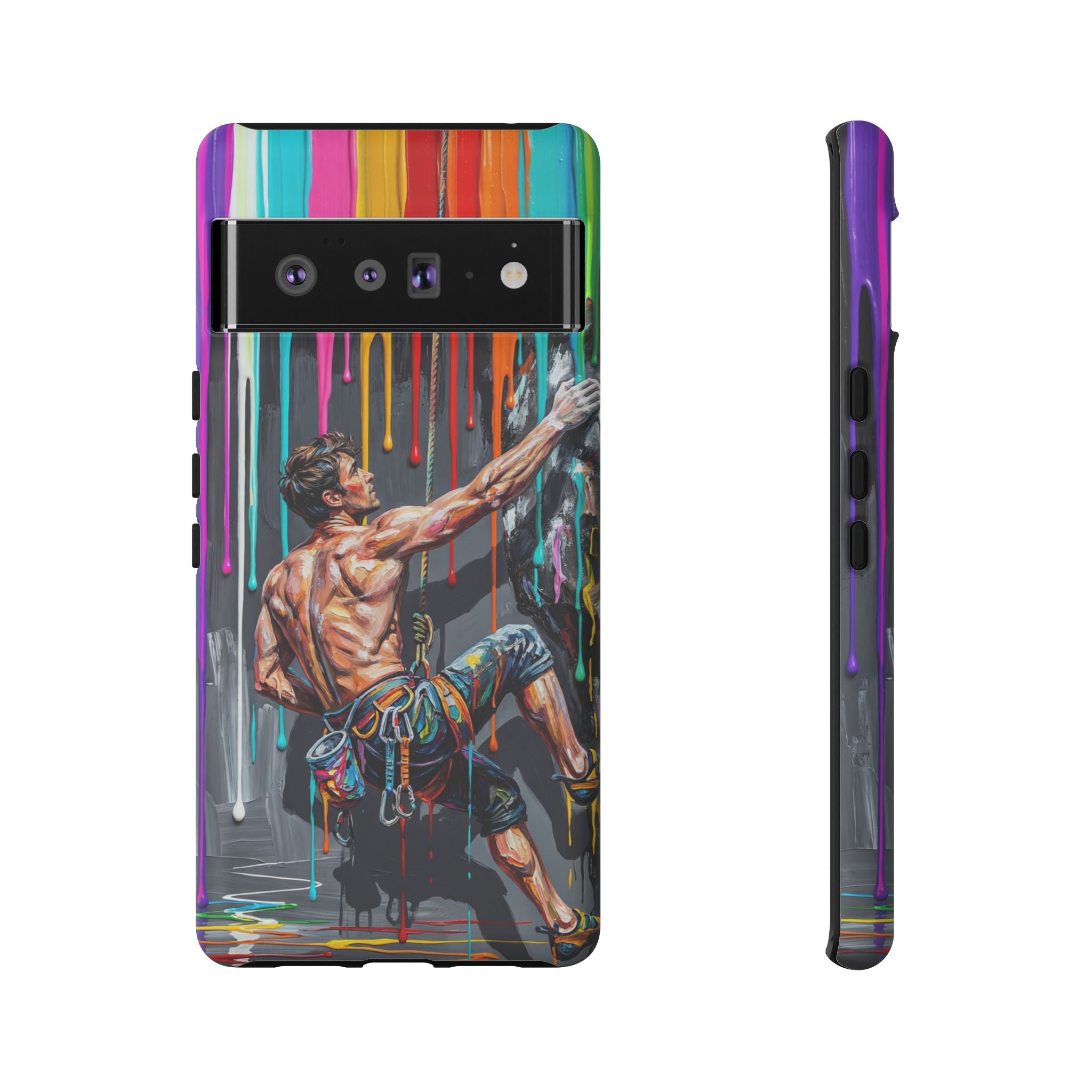 Colourful Rock Climber Art Protective Google Pixel Phone Case