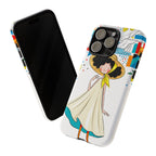Cute Summer Girl iPhone Case | Whimsical Coastal Illustration Protective Case