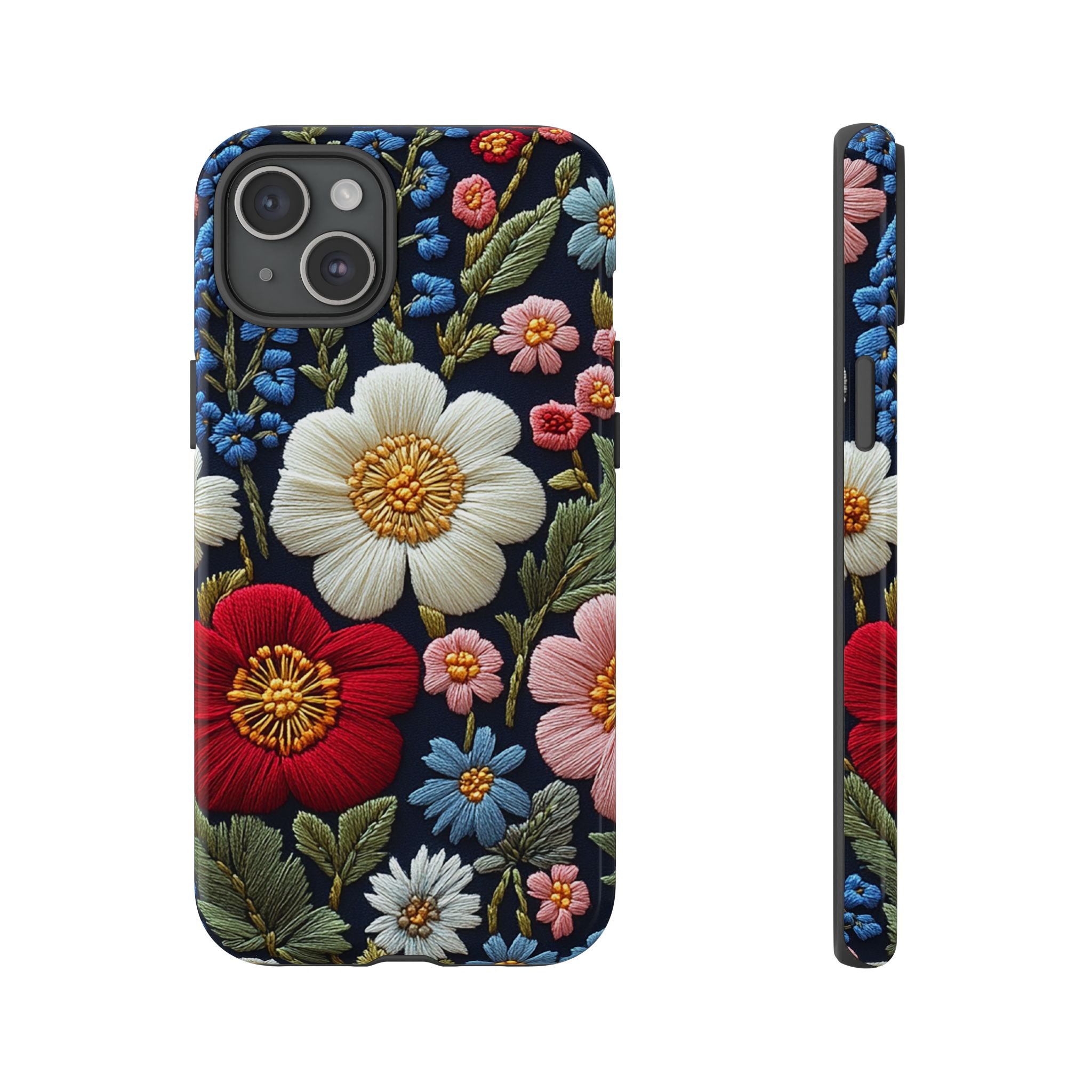 Floral Embroidered Garden iPhone Case
