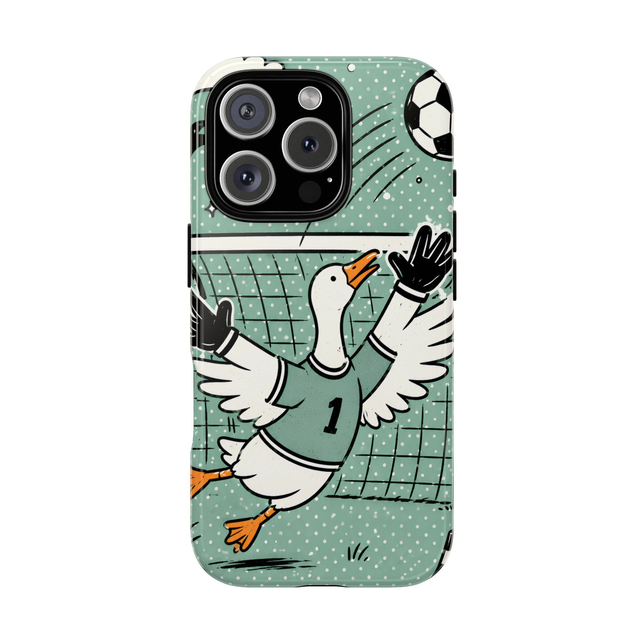 Goalkeeper Goose iPhone Case | Funny Soccer Bird Cover