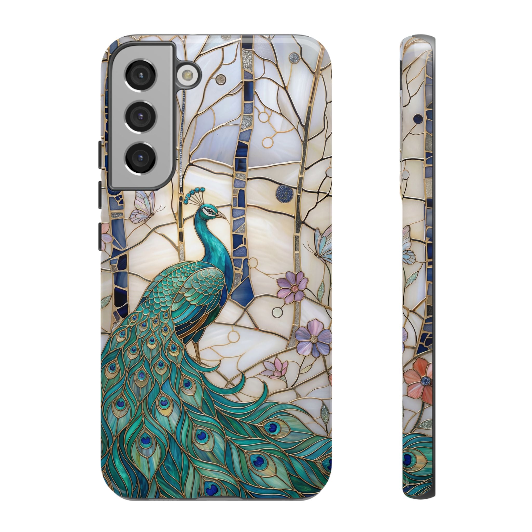 Peacock Stained Glass Samsung Galaxy Case