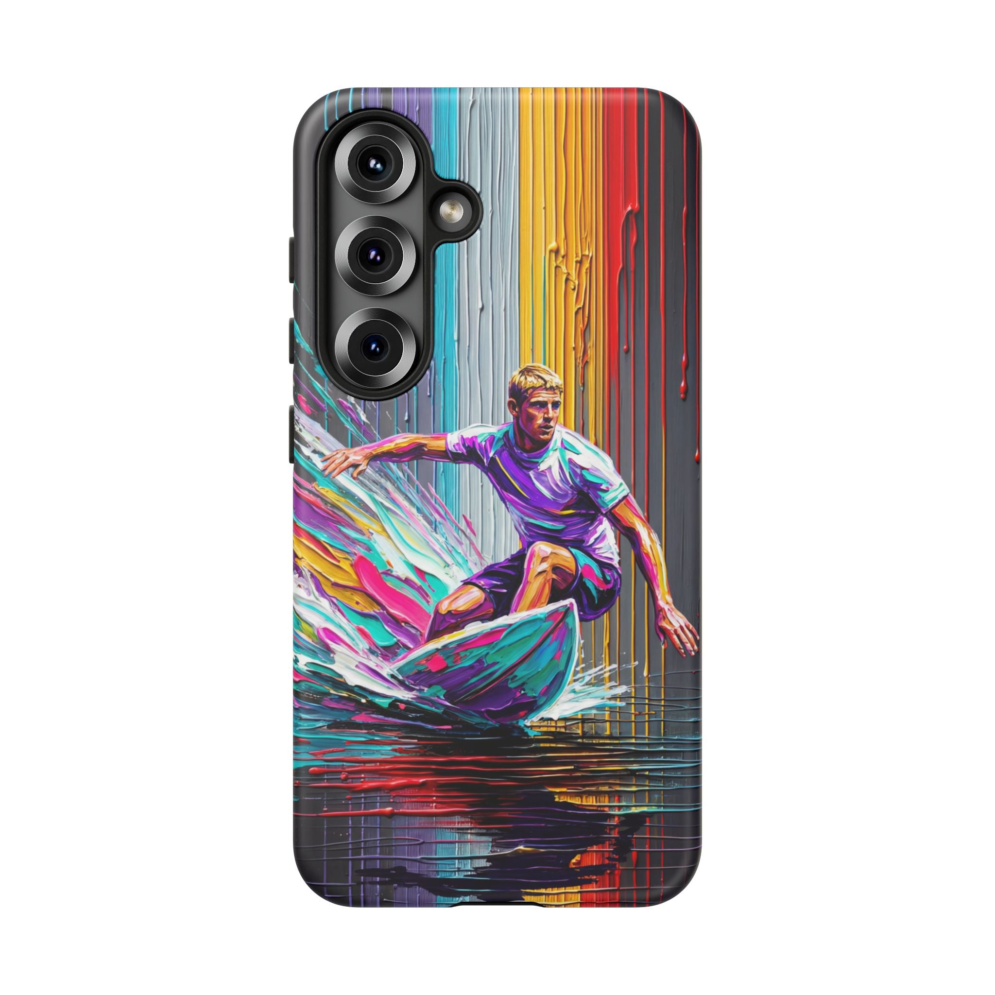 Surfing Rainbow Tough Samsung Galaxy Phone Case