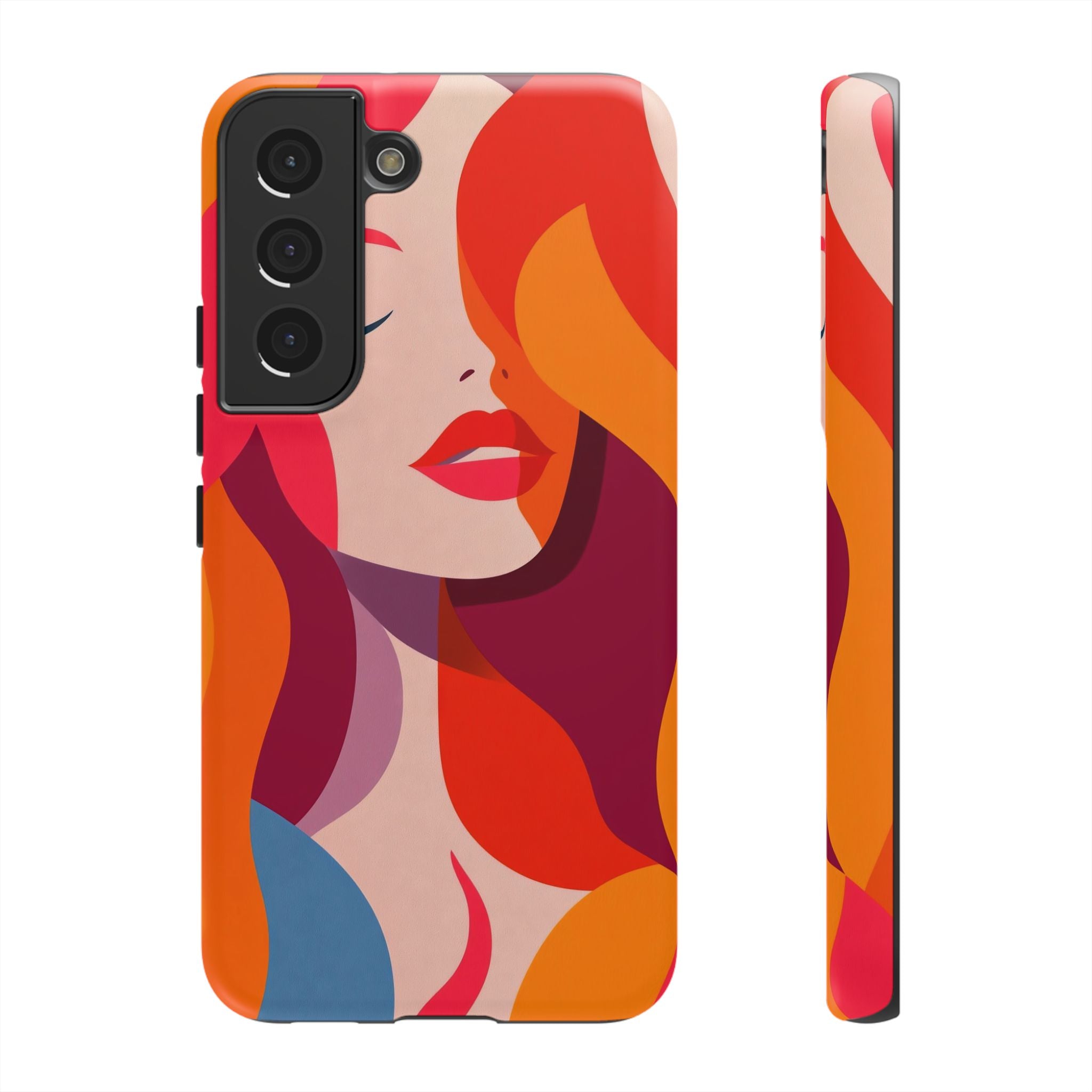 Retro Pop Art Woman Samsung Galaxy Case | Bold Colourful Abstract Portrait