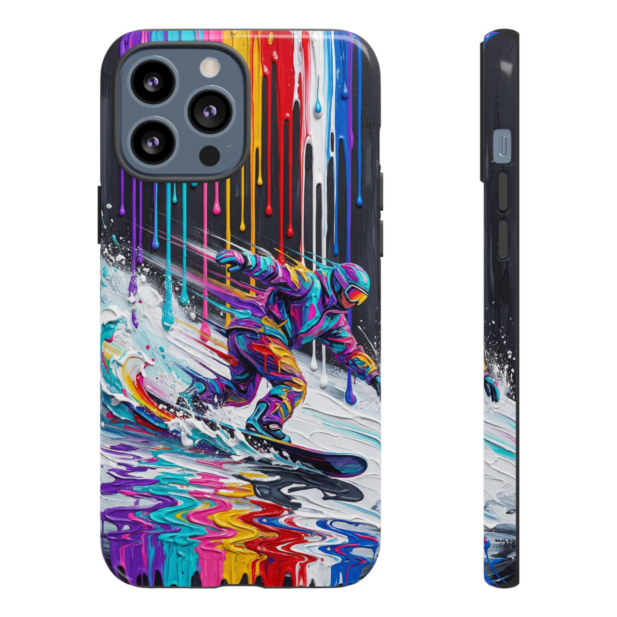 Colourful Snowboarder Art iPhone Case