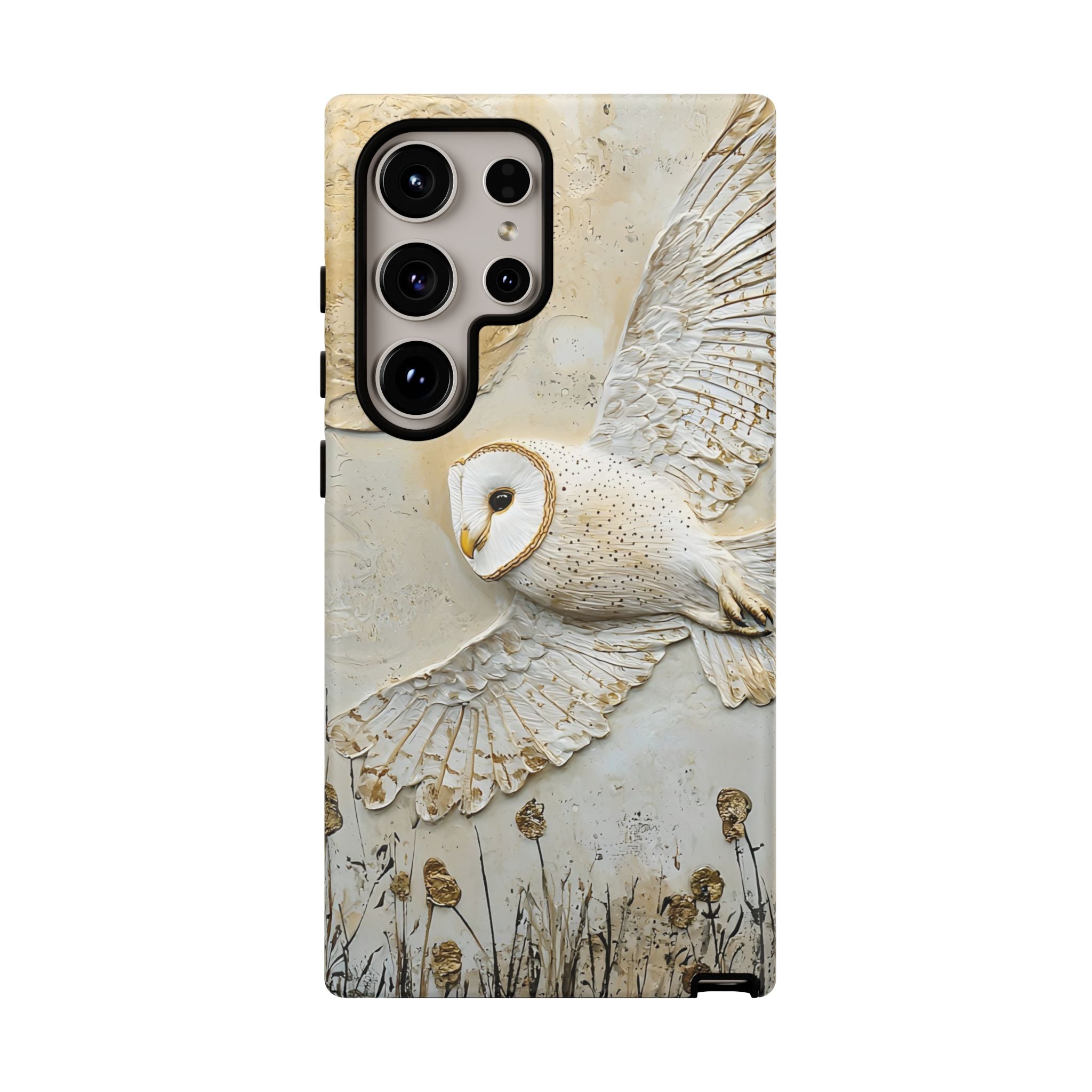 Barn Owl Samsung Galaxy Case — Elegant Flying Owl Wildlife