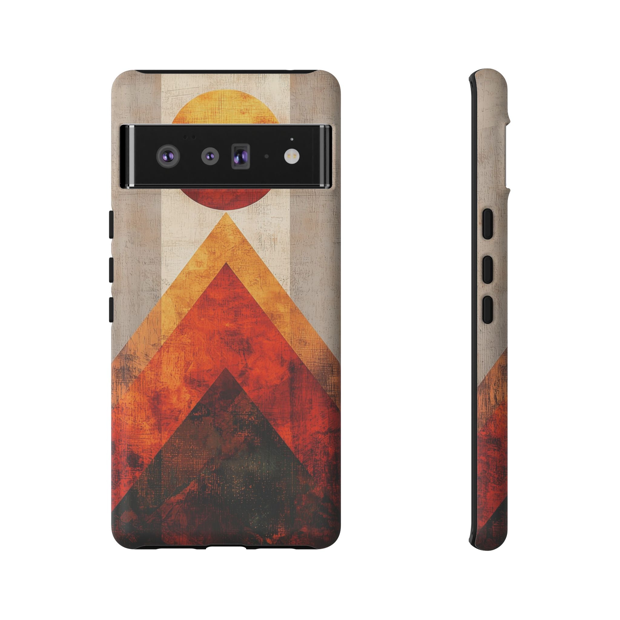 Retro Geometric Sunset Google Pixel Case