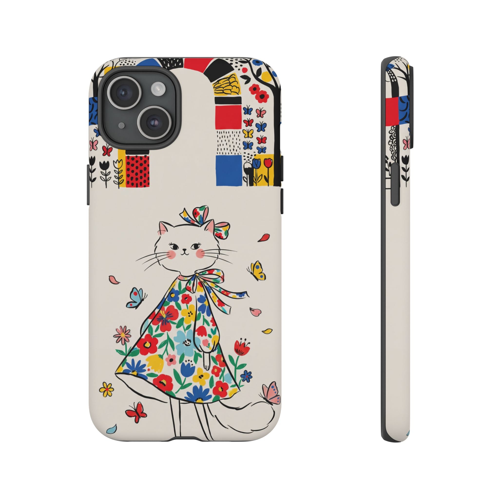 Floral Kitty iPhone Case | Cute Cat