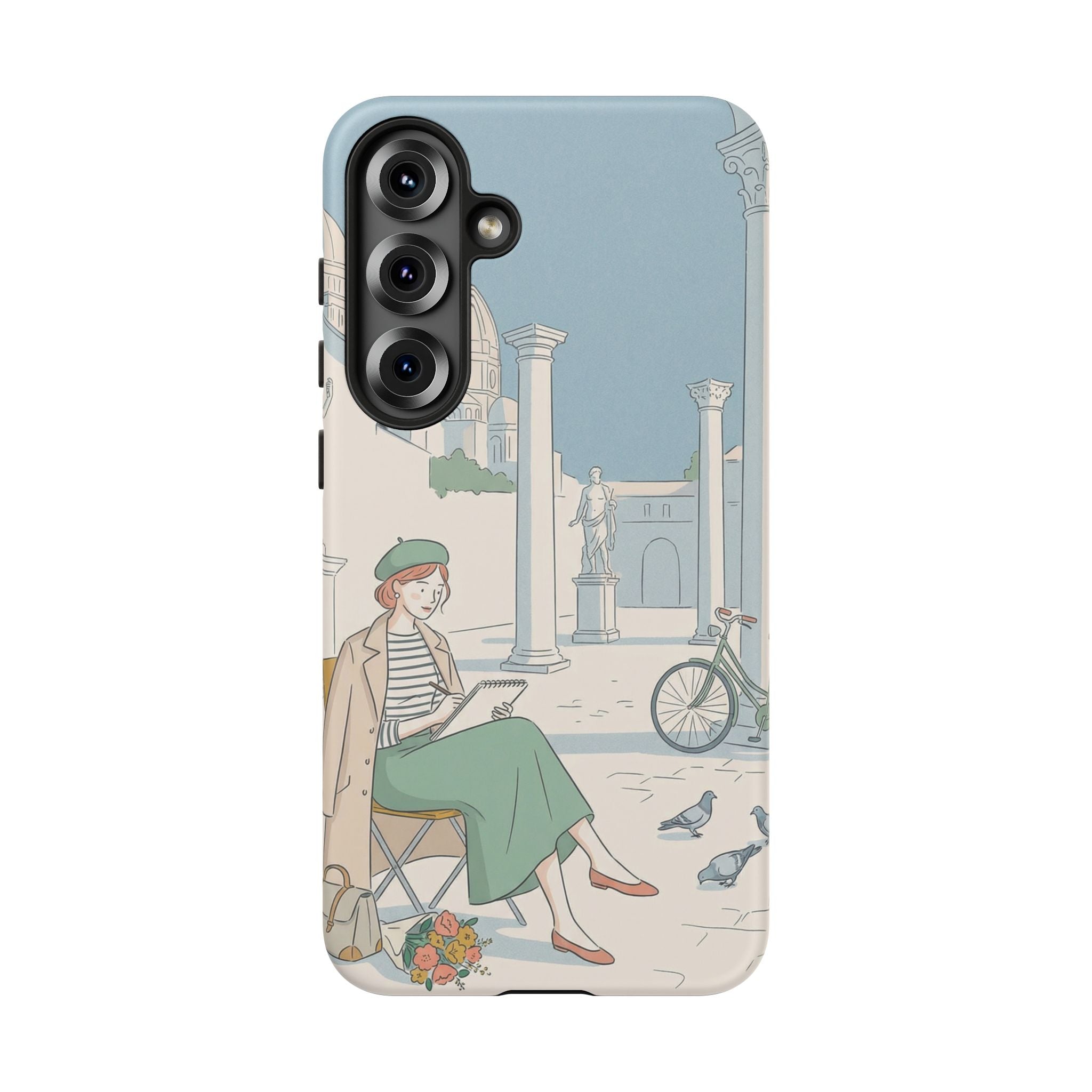 Florence Art Aesthetic Samsung Galaxy Phone Case | Renaissance Italy Travel Illustration