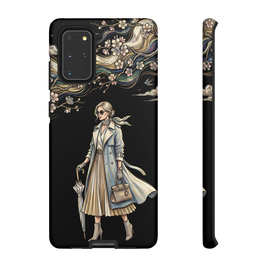 Vintage Chic Samsung Galaxy Phone Case | Stylish Woman Illustration