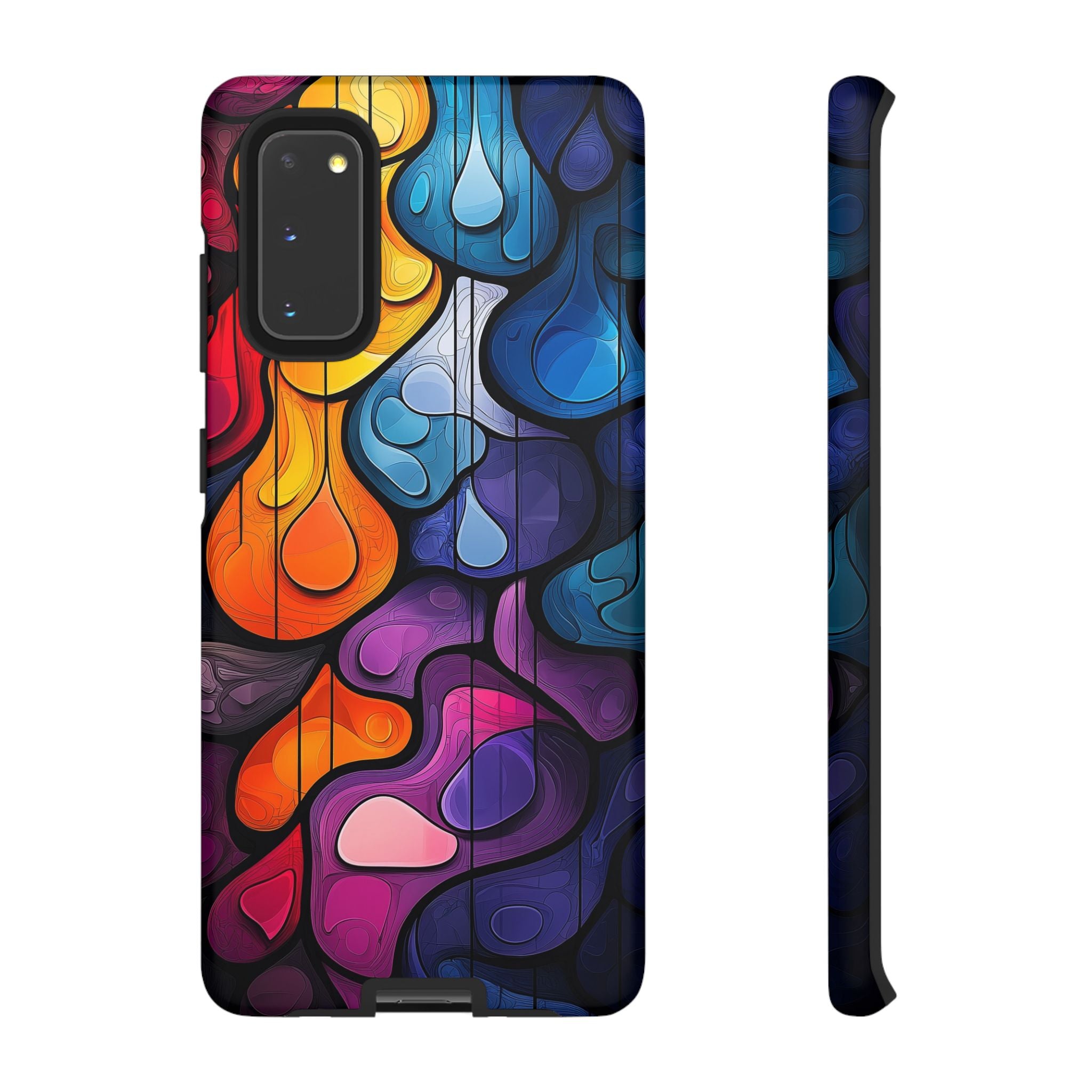Abstract Colourful Drop Samsung Galaxy Case — Vibrant Stained-Glass
