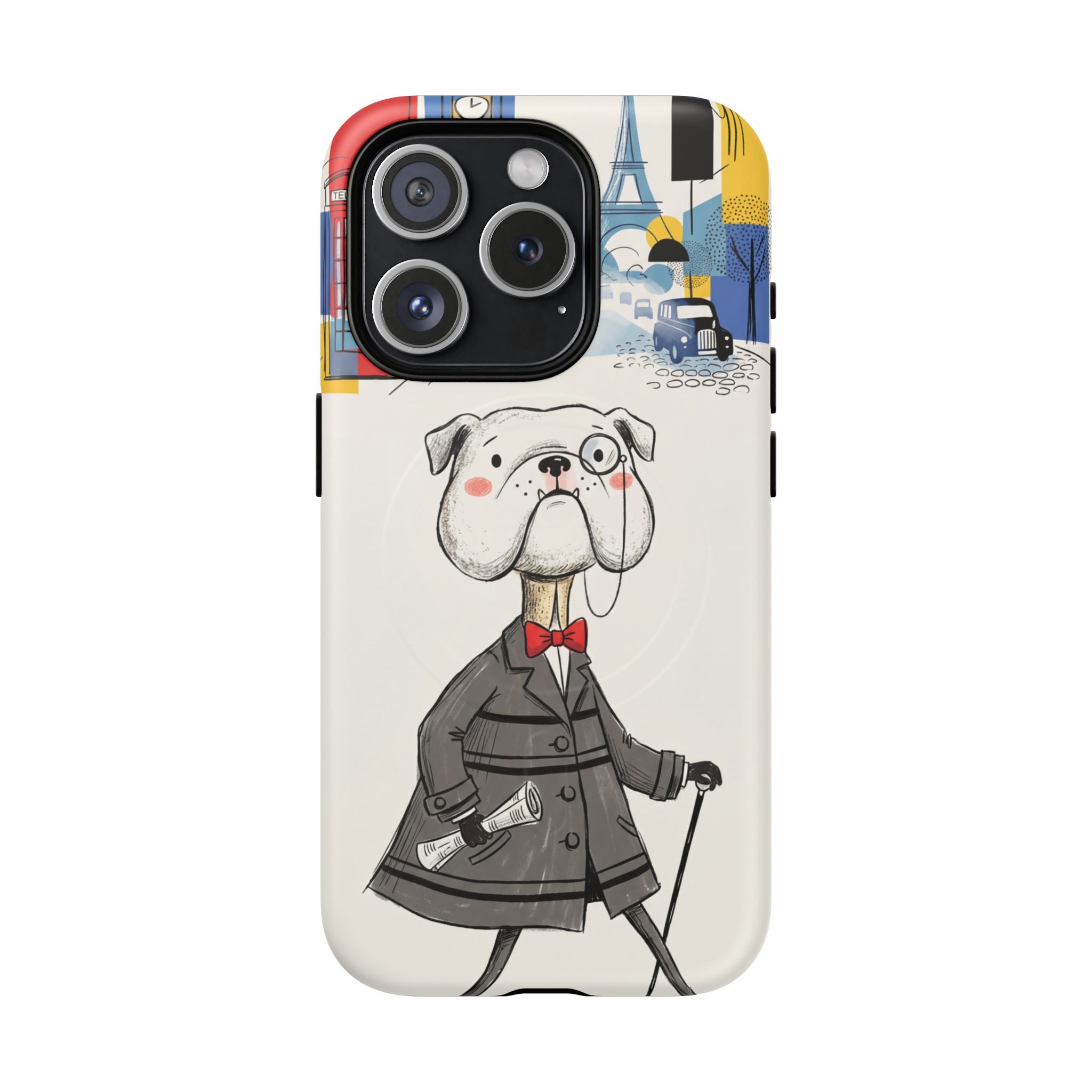 Vintage Dapper Gentleman Bulldog MagSafe iPhone Case