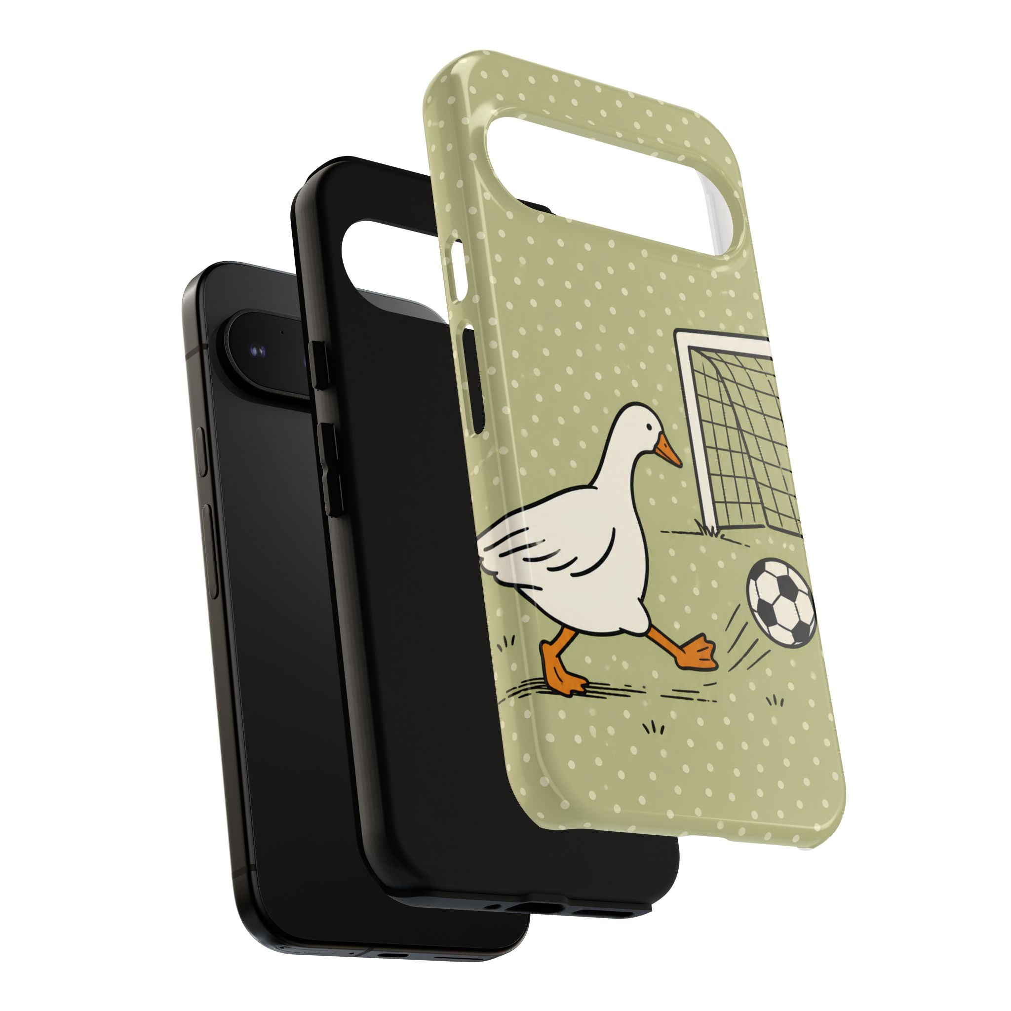 Funny Goose Soccer Google Pixel Phone Case | Cute Sports Bird Cover