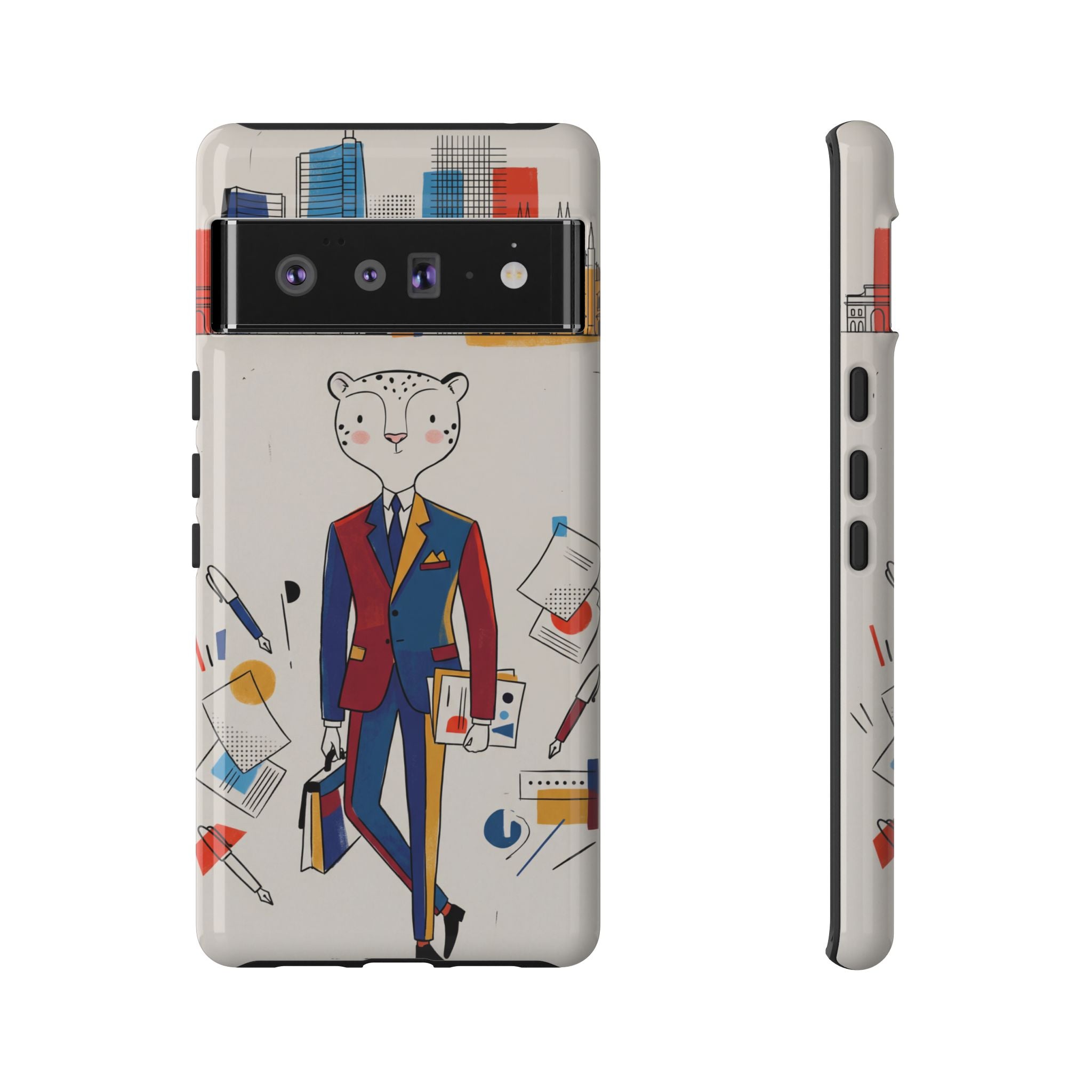 Leopard Executive Google Pixel Phone Case | Business Chic Illustrated