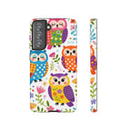 Simpatica Cover Protettiva Búho Colorato per Samsung Galaxy | Cover Rigida con Fantasia di Búho Carino