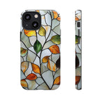 Stained Glass Autumn Leaves Mosaic iPhone Case
