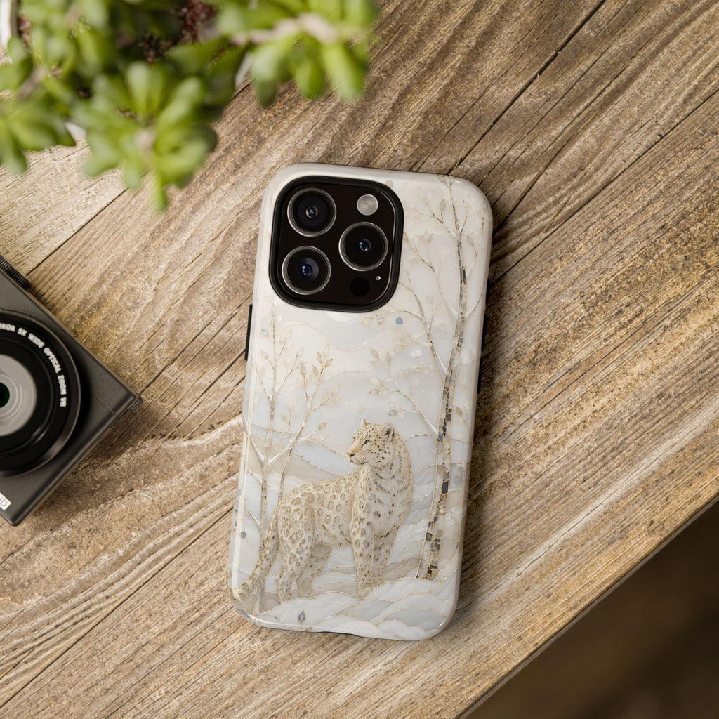 Snow Leopard iPhone Case | Winter Forest Phone Case